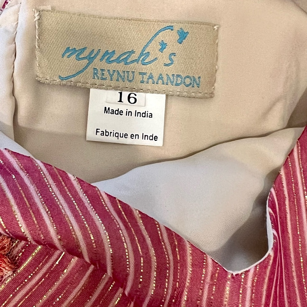 NEW no Tags Anthropologie x Mynah's Reynu Taandon Embroidered Maxi Dress sz 16 - Picture 8 of 8